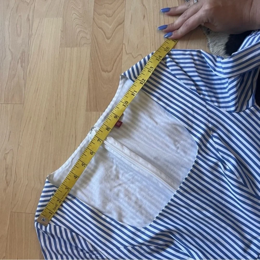 STAUD Blue White Striped Plumeria Long Dress Cottage Cotton‎ Size 00 - Picture 8 of 13